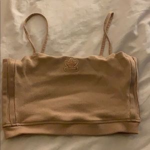 Light pink/nude adidas crop tank top